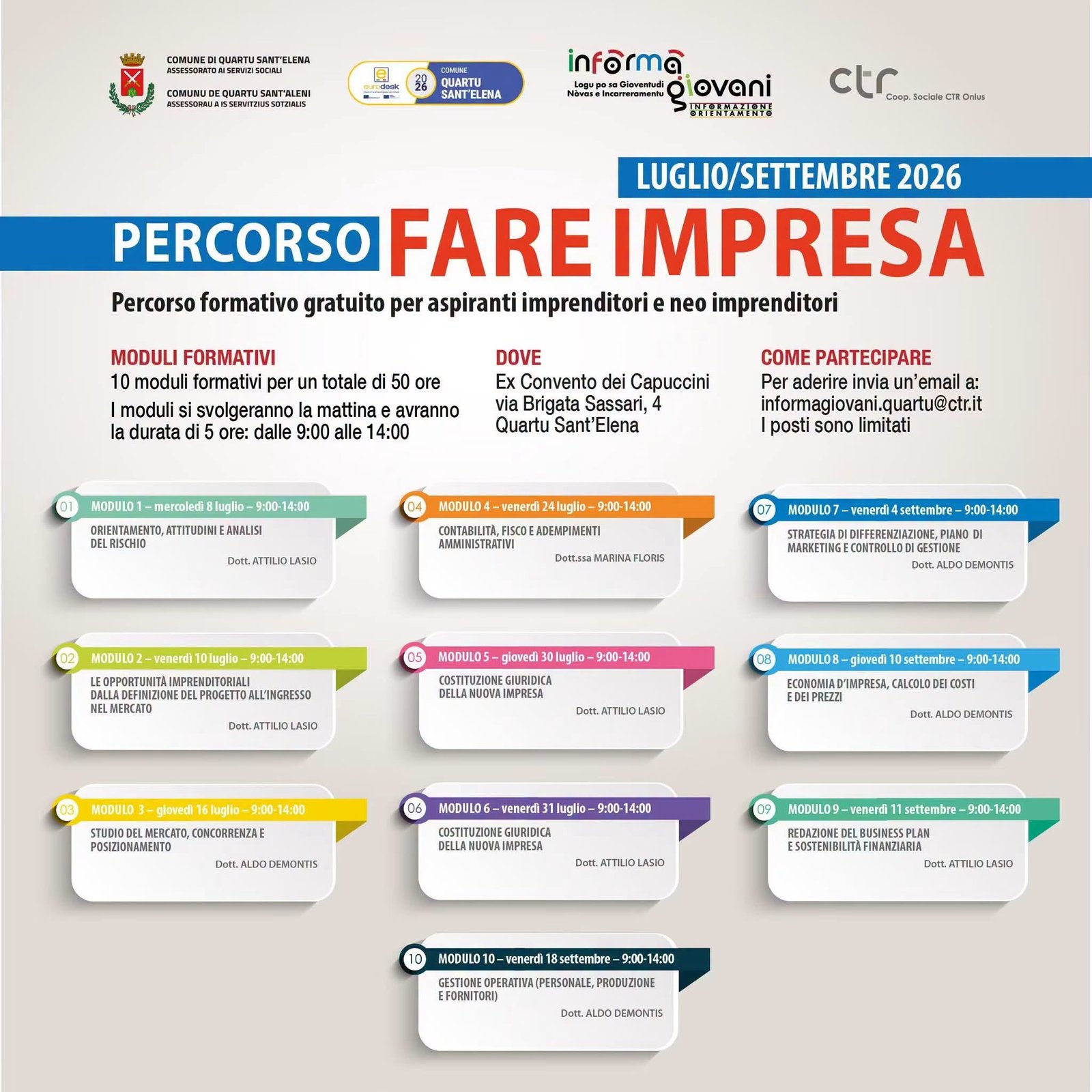 Prende il via il percorso "Fare Impresa"