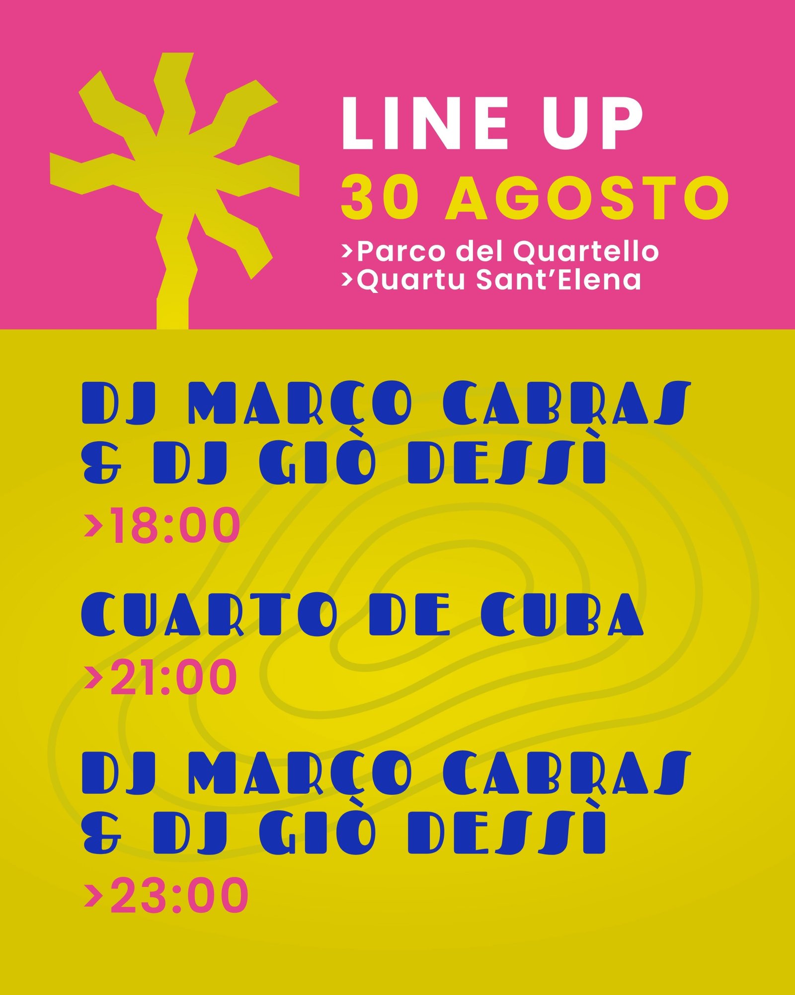 LINE UP 30 AGOSTO