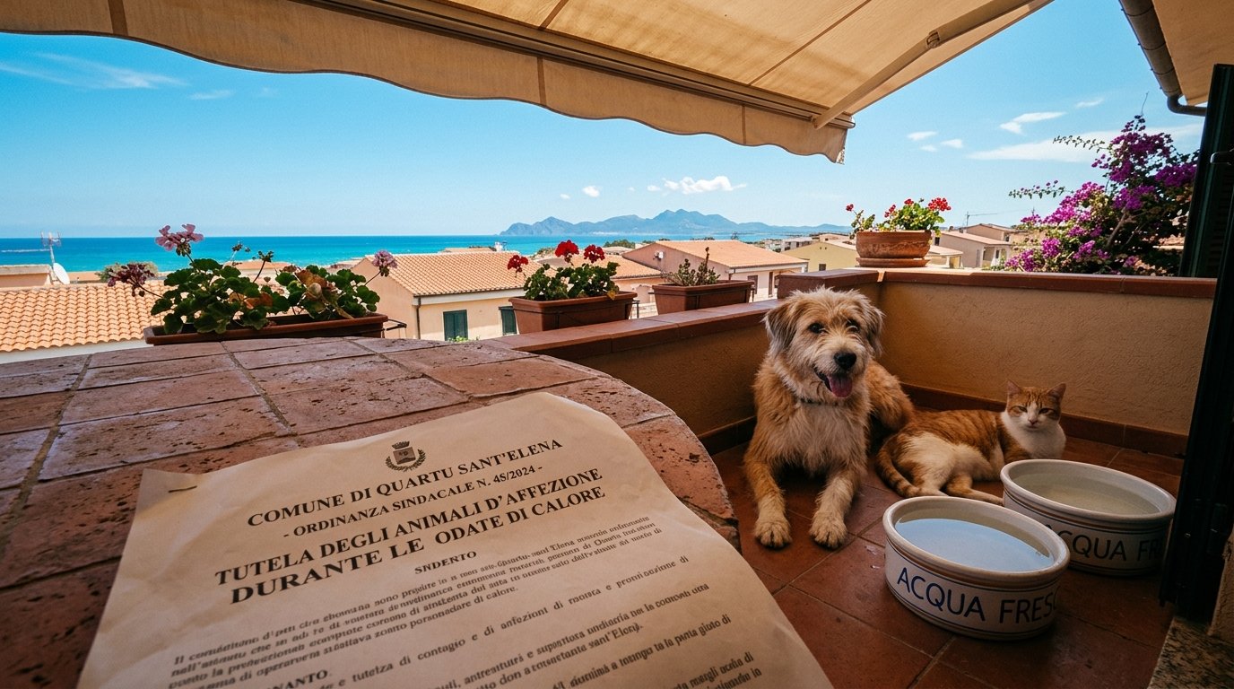 Quartu: ordinanza anti-caldo per la tutela degli animali domestici