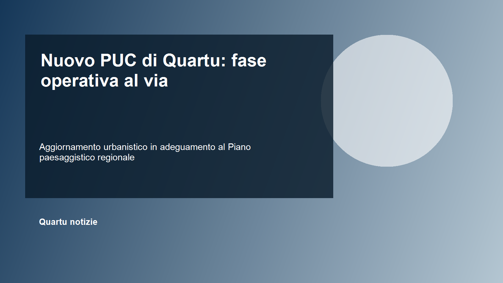 Quartu, firmato il passaggio operativo per il nuovo Piano urbanistico comunale
