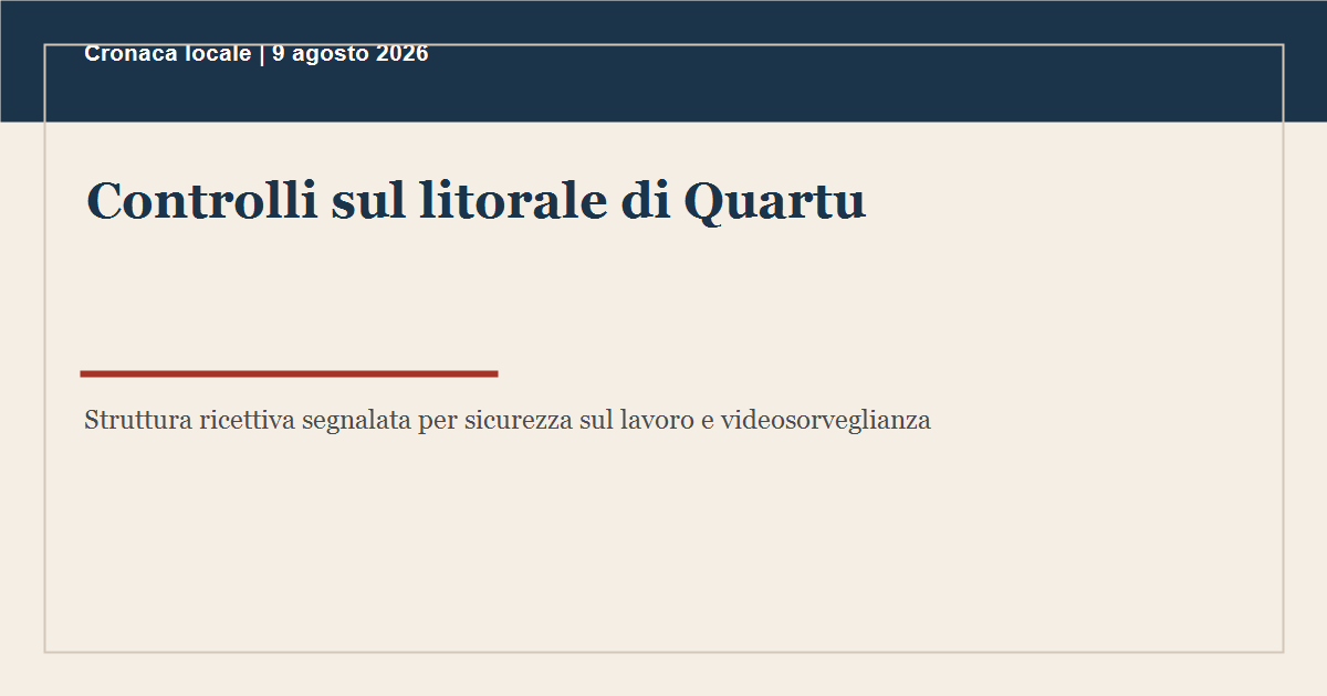 Controlli sul litorale di Quartu, segnalato il titolare di una struttura ricettiva