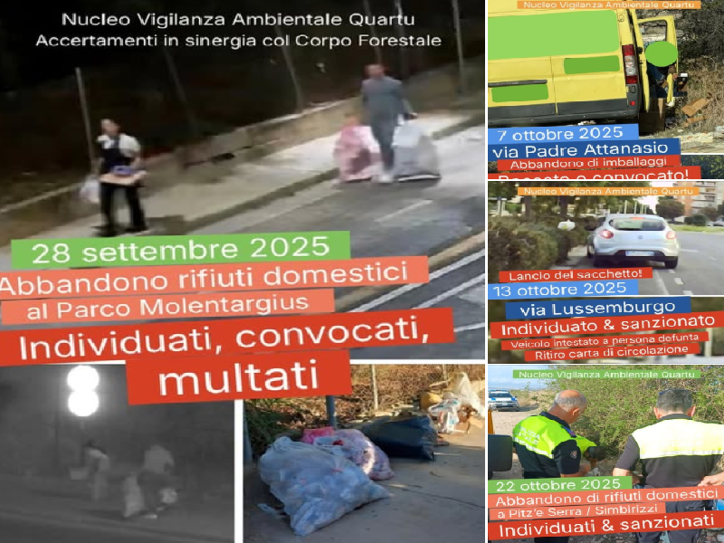 Quartu, abbandono rifiuti choc: “Tra gli incivili chi paga la Tari o usa auto di morti”
