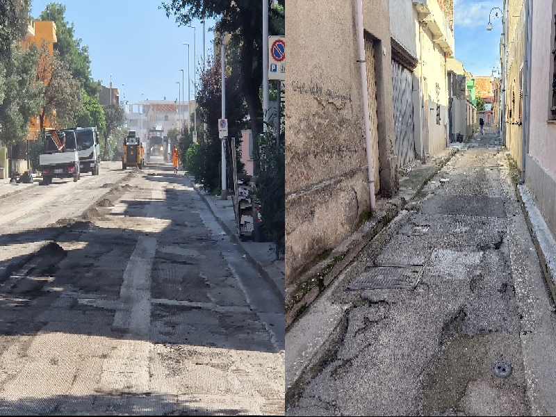 Quartu, strade tappate dopo decenni: operai in azione anche a Flumini