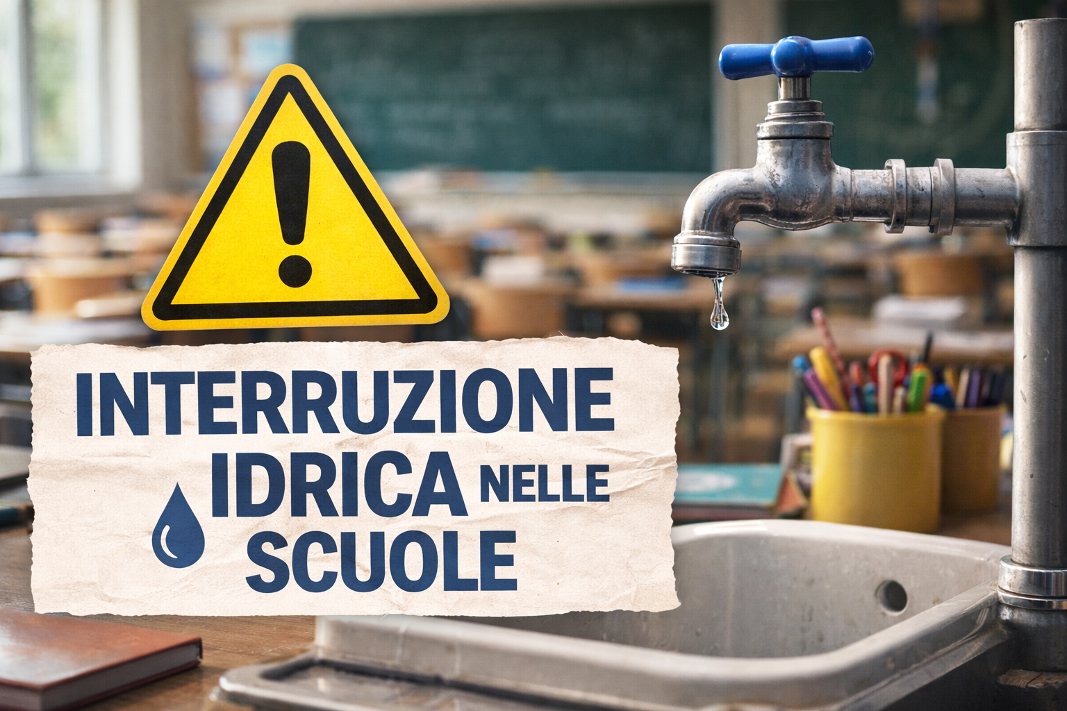 Chiusura plessi scolastici per interruzione dell’erogazione idrica