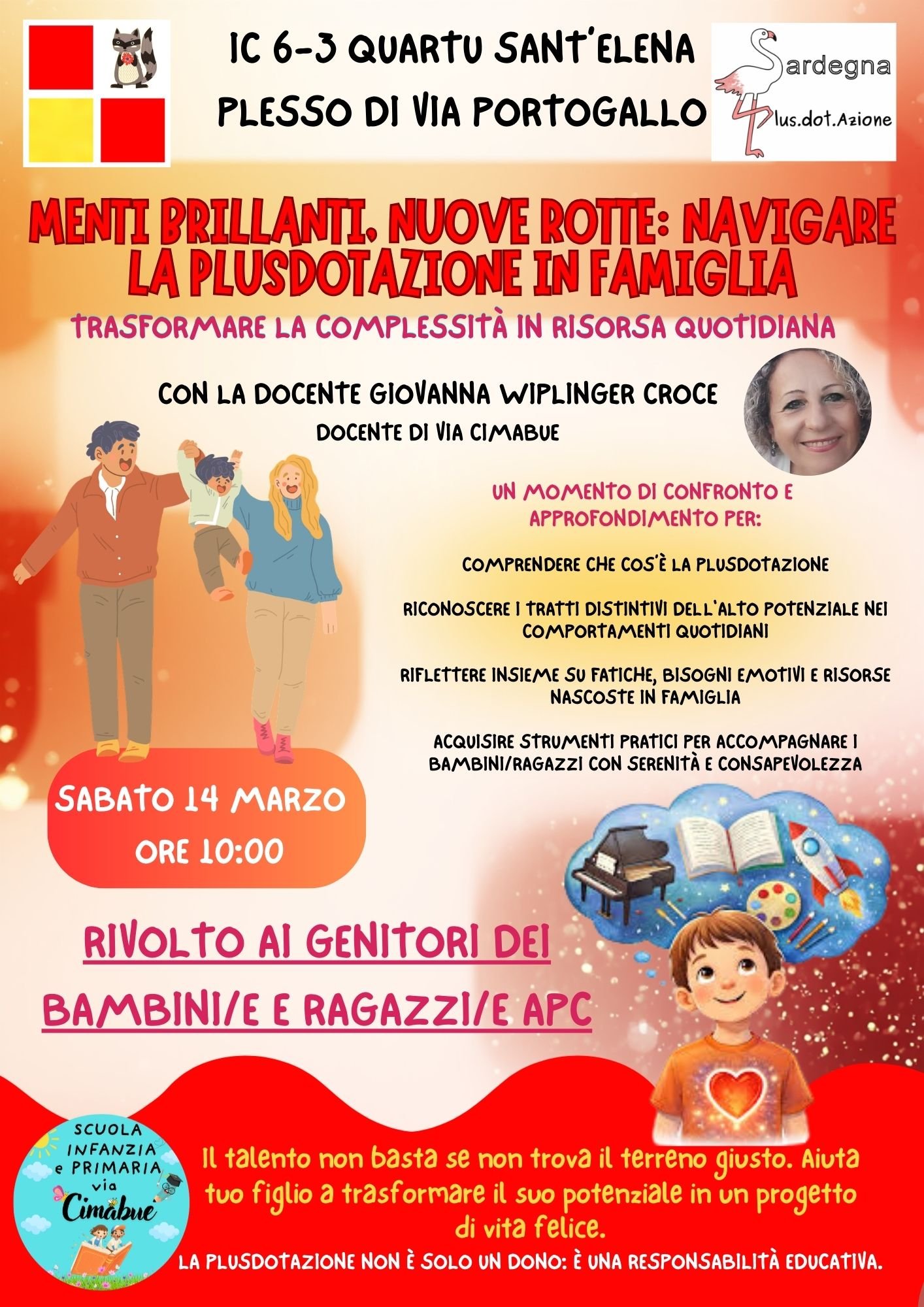 Circolare 455 - Corso di formazione “La plusdotazione in famiglia”