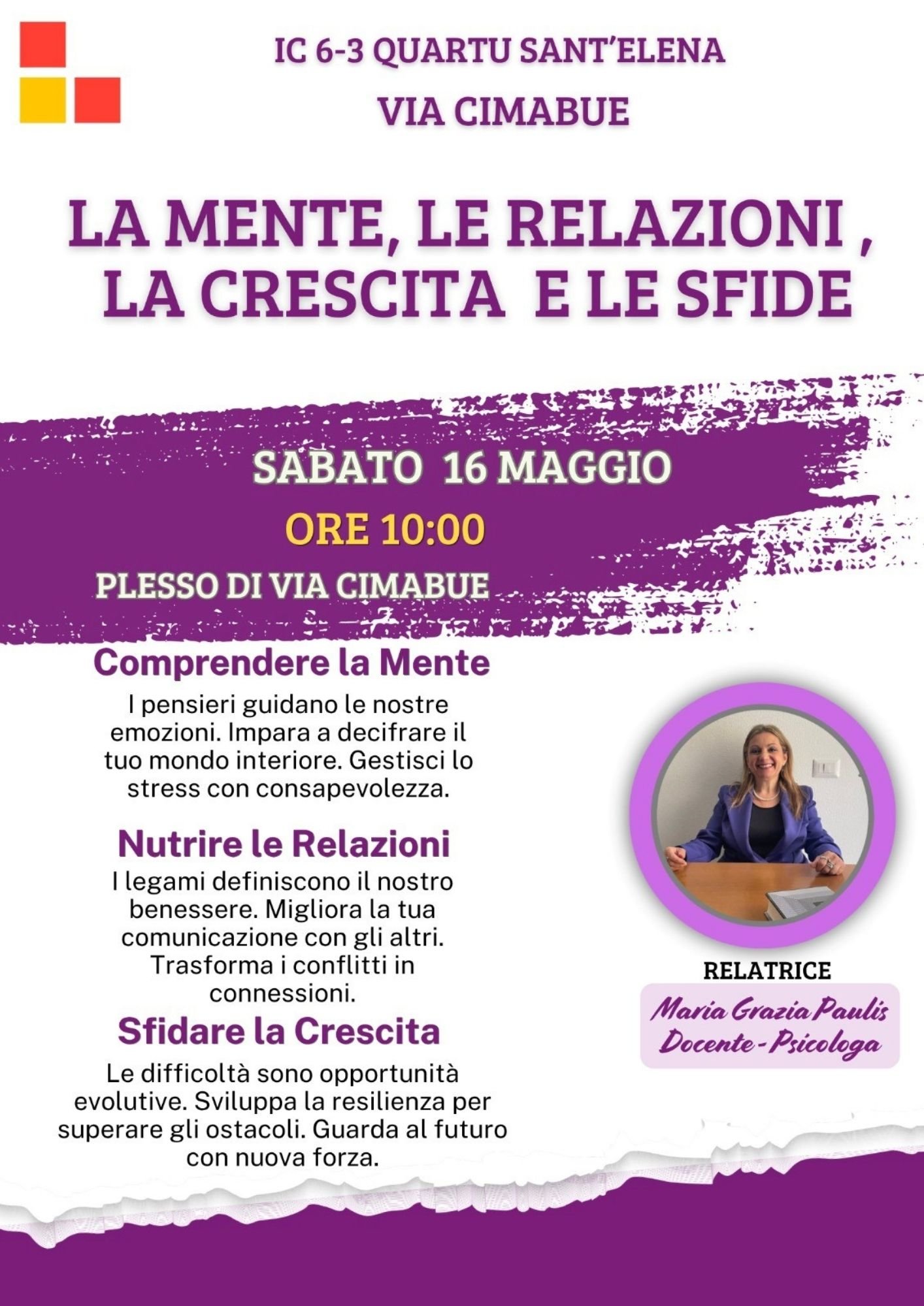 🧠 La mente, le relazioni, la crescita e le sfide: incontro formativo