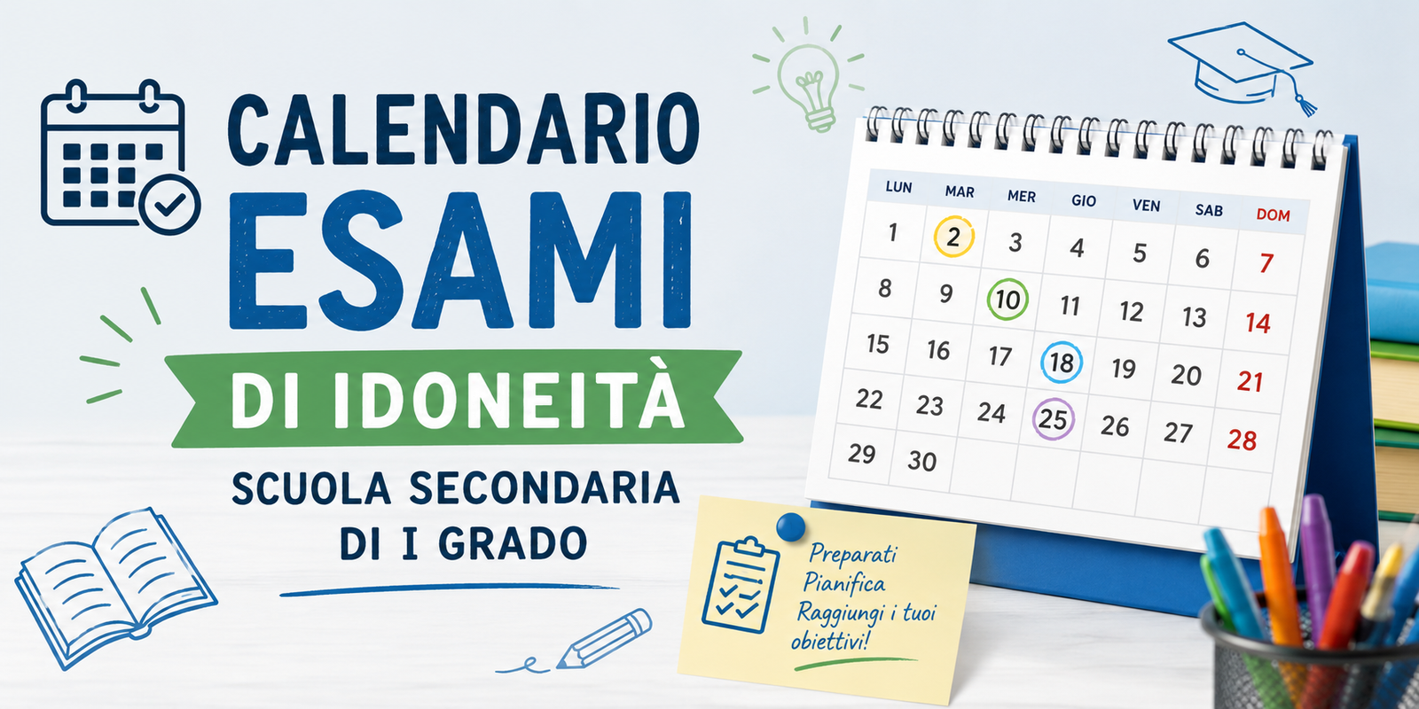 Calendario Esami di Idoneità Scuola Secondaria I grado