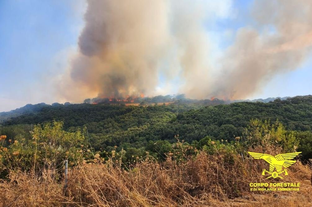 L’incubo del fuoco non dà tregua alla Sardegna: trenta roghi devastano il territorio e lambiscono la base militare di Decimomannu