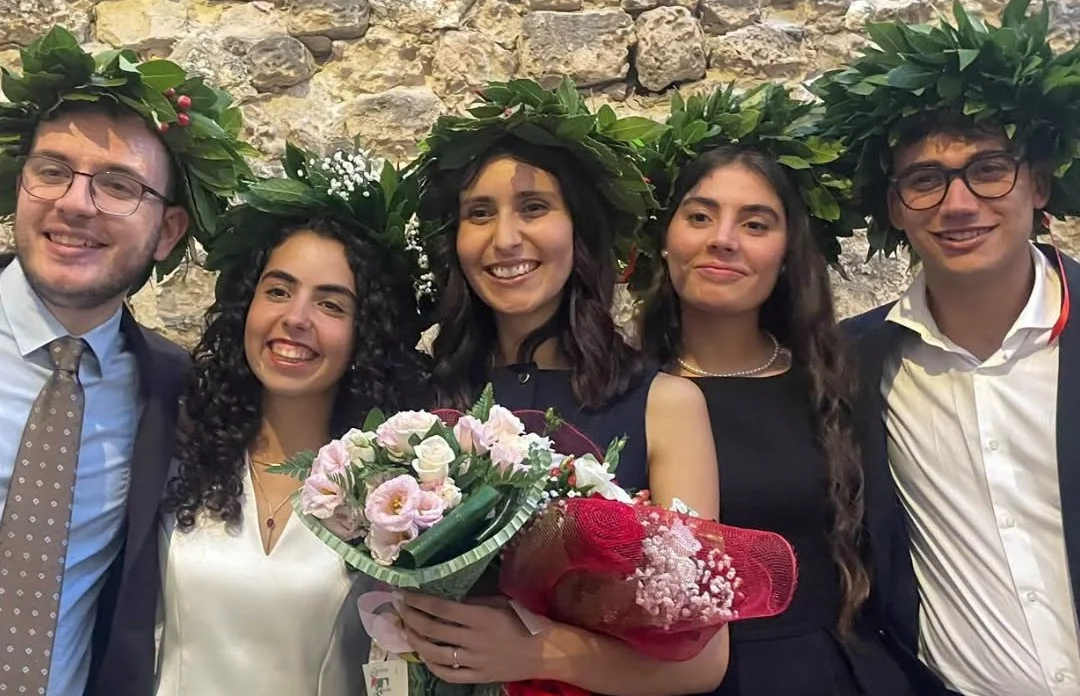 Università di Cagliari. Francesco, Chiara, Alessia, Maria ed Enrico: 5 amici, si laureano lo stesso giorno